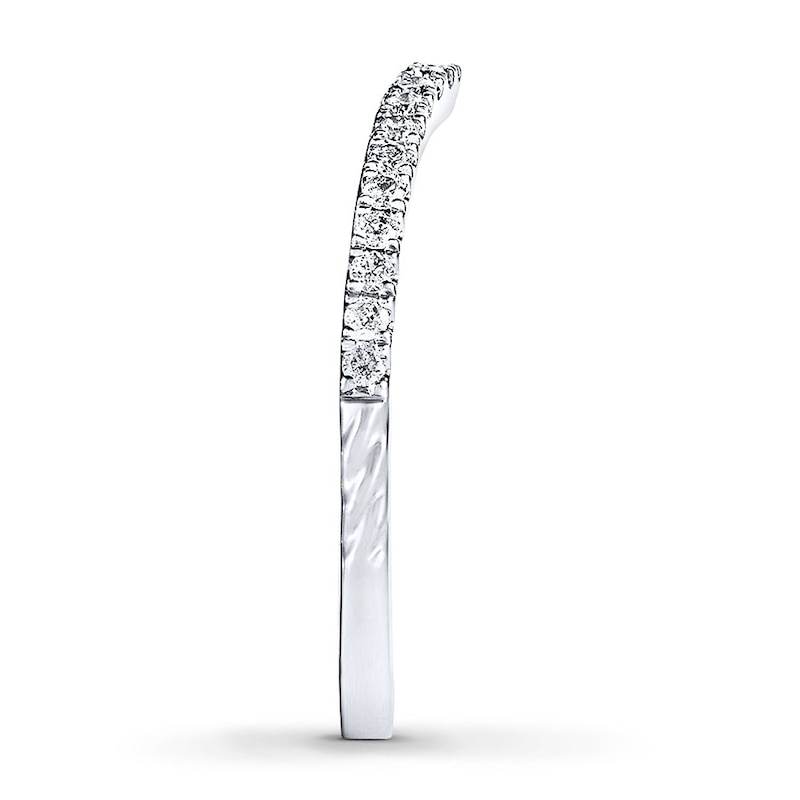Main Image 3 of Previously Owned Angel Sanchez Wedding Band 1/4 ct tw Round-cut Diamonds 14K White Gold