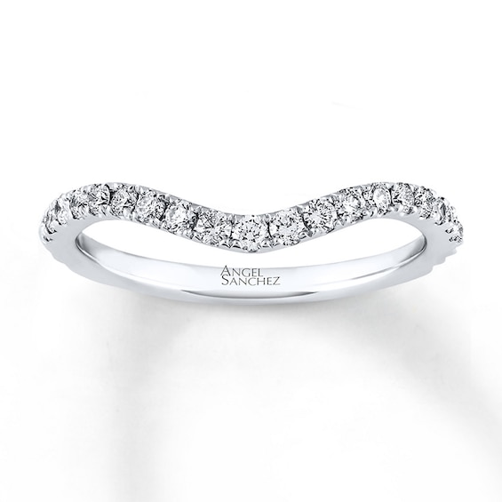 Previously Owned Angel Sanchez Ring 1/3 ct tw Round-cut Diamonds 14K White Gold