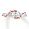 Thumbnail Image 2 of Previously Owned Ever Us Diamond Ring 3/4 ct tw Round-cut 14K Two-Tone Gold