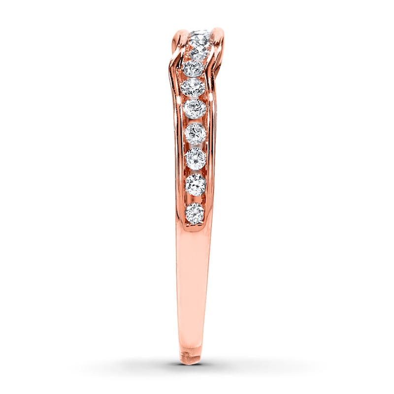 Main Image 3 of Previously Owned Diamond Wedding Band 1/4 ct tw Round-cut 14K Rose Gold