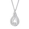 Thumbnail Image 0 of Previously Owned Diamond Necklace 1/5 ct tw 10K White Gold 19"