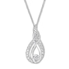 Thumbnail Image 2 of Previously Owned Diamond Necklace 1/5 ct tw 10K White Gold 19"