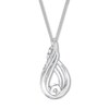 Thumbnail Image 3 of Previously Owned Diamond Necklace 1/5 ct tw 10K White Gold 19"