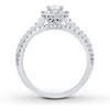 Thumbnail Image 2 of Previously Owned Neil Lane Engagement Ring 1 ct tw Princess & Round-cut Diamonds 14K White Gold