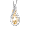 Previously Owned Interwoven Diamond Necklace 1/6 ct tw Sterling Silver & 10K Yellow Gold 19"