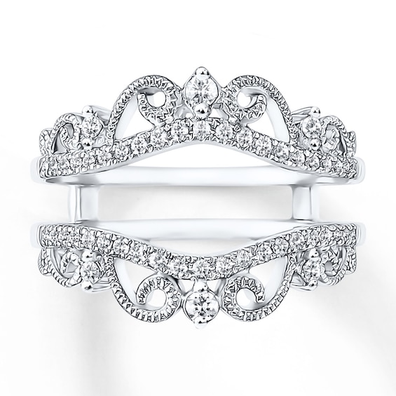 Previously Owned Diamond Enhancer Ring 1/3 ct tw Round-cut 14K White Gold