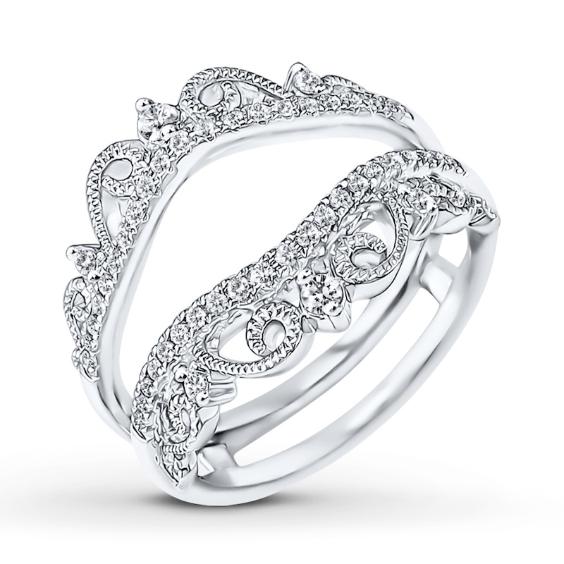 Main Image 4 of Previously Owned Diamond Enhancer Ring 1/3 ct tw Round-cut 14K White Gold