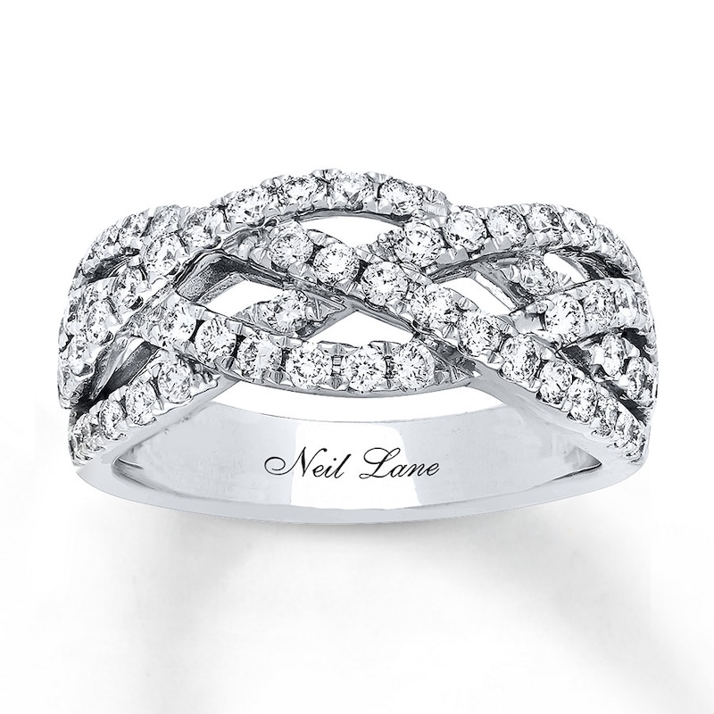 Main Image 1 of Previously Owned Neil Lane Diamond Anniversary Band 1 ct tw Round-cut 14K White Gold
