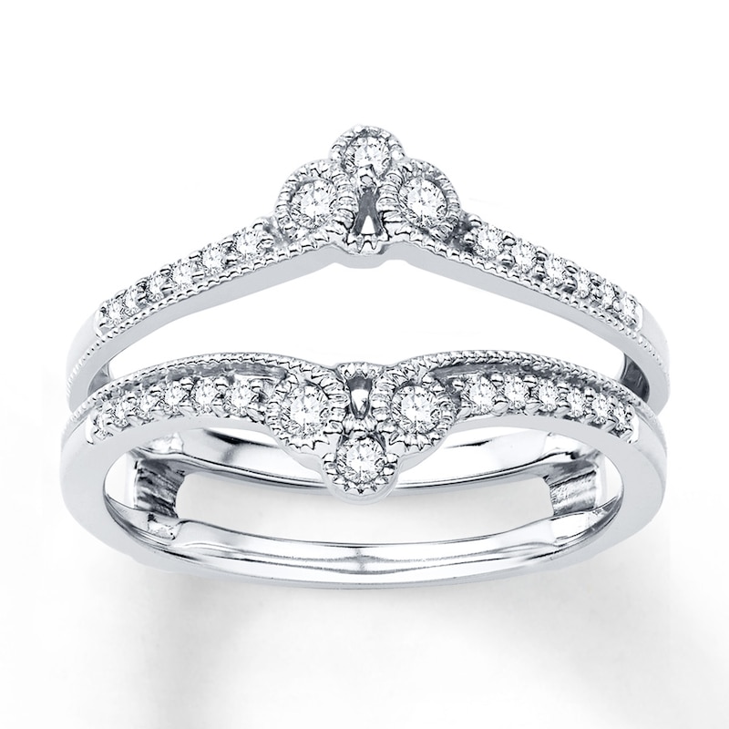 Main Image 1 of Previously Owned Diamond Enhancer Ring 1/4 ct tw Round-cut 10K White Gold