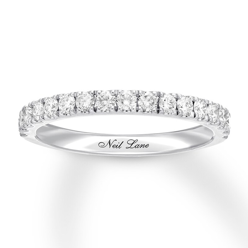 Main Image 1 of Previously Owned Neil Lane Diamond Wedding Band 1/2 ct tw Round-cut 14K White Gold