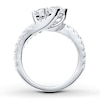 Thumbnail Image 2 of Previously Owned Ever Us Two-Stone Diamond Anniversary Ring 2 ct tw Round-cut 14K White Gold