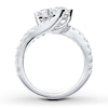 Thumbnail Image 1 of Previously Owned Ever Us Two-Stone Diamond Anniversary Ring 2 ct tw Round-cut 14K White Gold