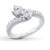 Previously Owned Ever Us Two-Stone Diamond Anniversary Ring 2 ct tw Round-cut 14K White Gold