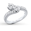 Thumbnail Image 3 of Previously Owned Ever Us Two-Stone Diamond Anniversary Ring 2 ct tw Round-cut 14K White Gold