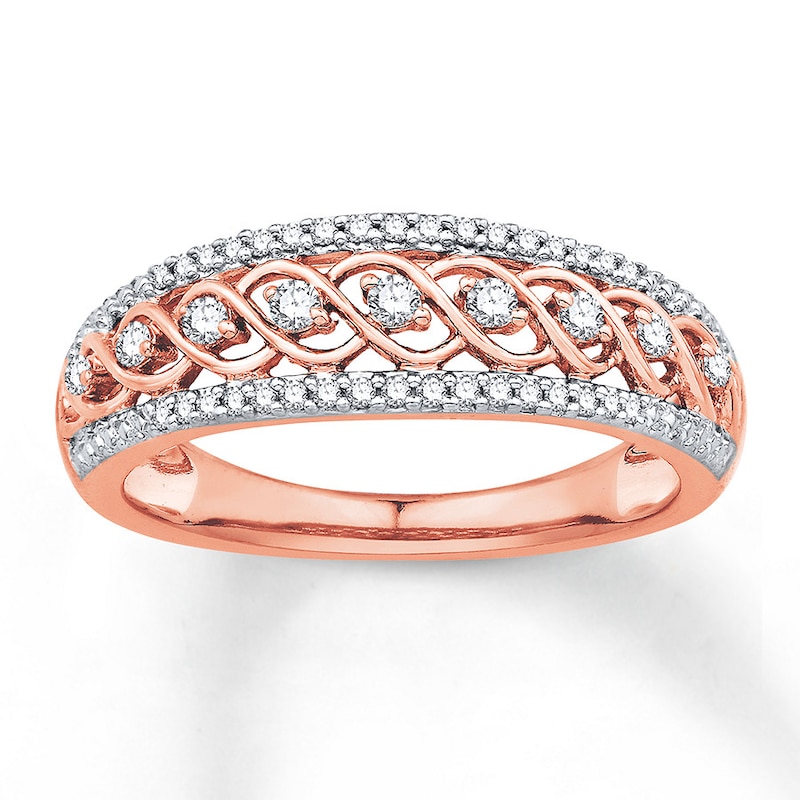 Previously Owned Diamond Ring 1/4 ct tw Round-cut 10K Rose Gold