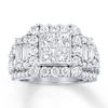 Thumbnail Image 0 of Previously Owned Diamond Ring 3-1/2 ct tw Princess/Round/Baguette 14K White Gold