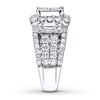Thumbnail Image 2 of Previously Owned Diamond Ring 3-1/2 ct tw Princess/Round/Baguette 14K White Gold