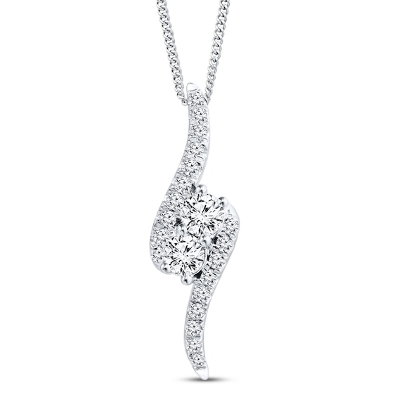 Previously Owned Ever Us Necklace 1/2 ct tw Diamonds 14K White Gold