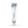 Previously Owned Men's Diamond Wedding Band 1/15 ct tw Round-cut 10K White Gold