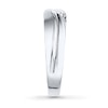 Thumbnail Image 2 of Previously Owned Men's Diamond Wedding Band 1/15 ct tw Round-cut 10K White Gold