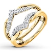 Thumbnail Image 3 of Previously Owned Diamond Enhancer Ring 3/8 ct tw Round-cut 14K Two-Tone Gold