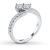 Thumbnail Image 1 of Previously Owned Ever Us Two-Stone Anniversary Ring 1 ct tw Round-cut Diamonds 14K White Gold