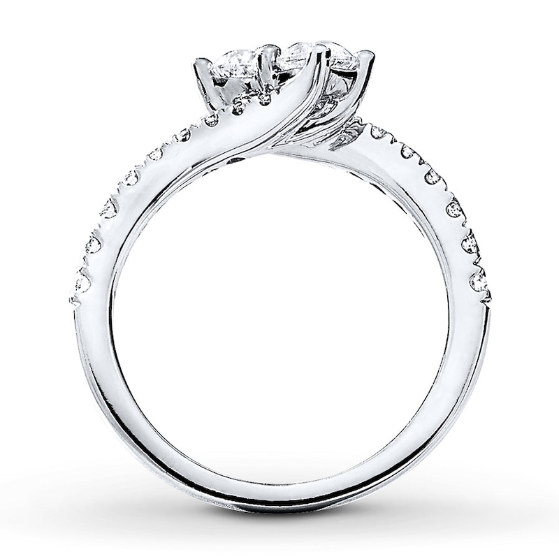 Previously Owned Ever Us Two-Stone Anniversary Ring 1 ct tw Round-cut Diamonds 14K White Gold