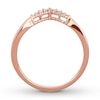 Previously Owned Diamond Chevron Ring 1/10 ct tw Round-cut 10K Rose Gold