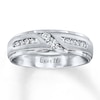 Thumbnail Image 1 of Previously Owned Ever Us Men's Two-Stone Wedding Band 1/4 ct tw Round-cut Diamonds 14K White Gold
