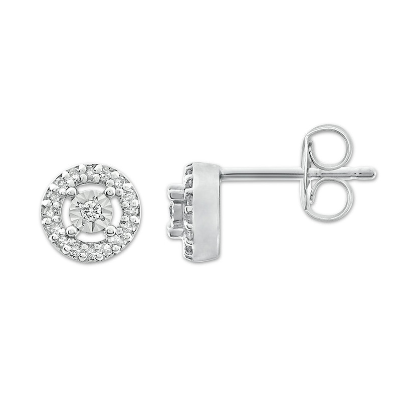 Previously Owned Diamond Earrings 1/10 ct tw 10K White Gold