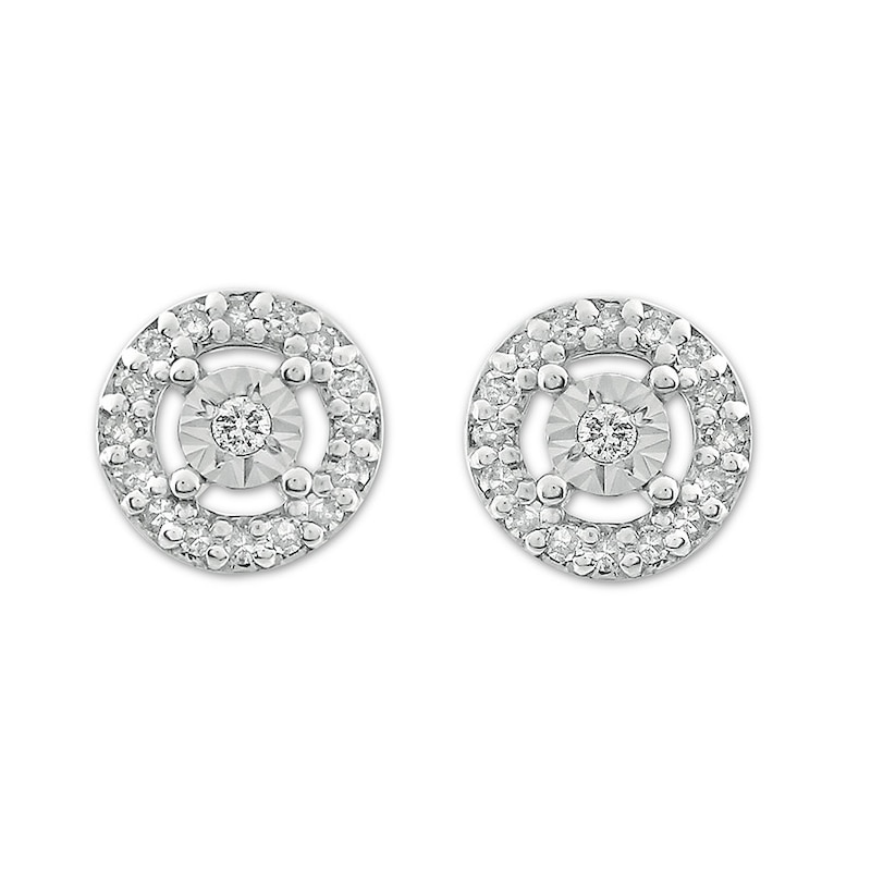 Previously Owned Diamond Earrings 1/10 ct tw 10K White Gold