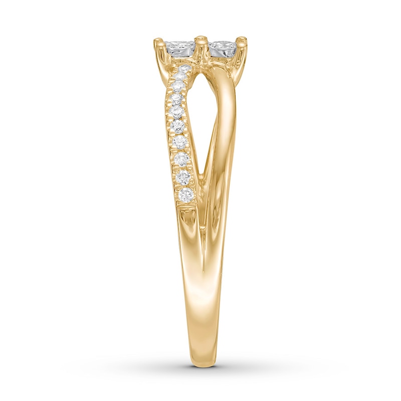 Main Image 3 of Previously Owned Ever Us Diamond Ring 1/6 ct tw 10K Yellow Gold