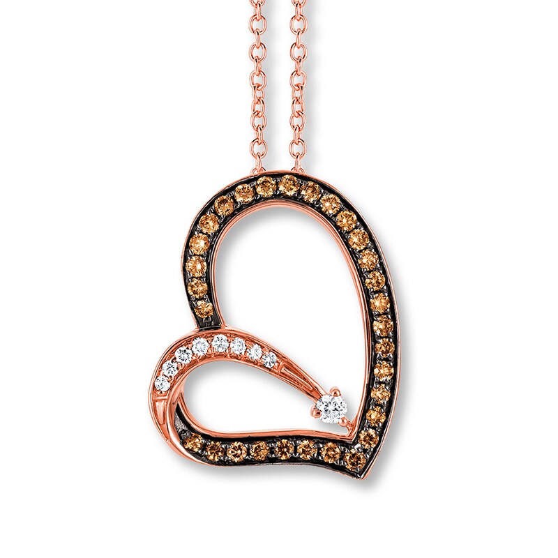 Previously Owned Le Vian Chocolate Diamonds 1/4 cttw Necklace 14K Strawberry Gold