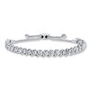 Thumbnail Image 0 of Previously Owned Diamond Bolo Bracelet 1/5 ct tw Round-cut Sterling Silver 9.5"