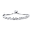 Thumbnail Image 0 of Previously Owned Diamond Infinity Bolo Bracelet 1/2 ct tw Sterling Silver 9.5"