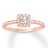 Previously Owned Ever Us Diamond Ring 3/8 ct tw Baguette & Round 10K Rose Gold