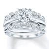 Thumbnail Image 0 of Previously Owned Diamond Enhancer Ring 1/6 ct tw Round-cut 14K White Gold