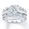 Thumbnail Image 1 of Previously Owned Diamond Enhancer Ring 1/6 ct tw Round-cut 14K White Gold