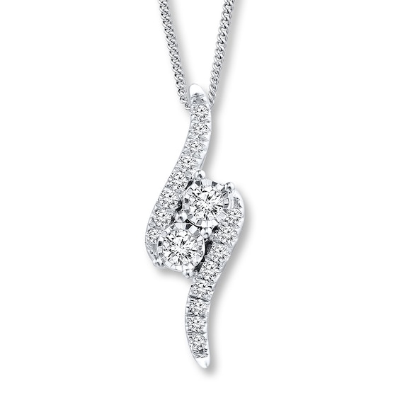 Previously Owned Ever Us Diamond Necklace 1/4 ct tw 14K White Gold