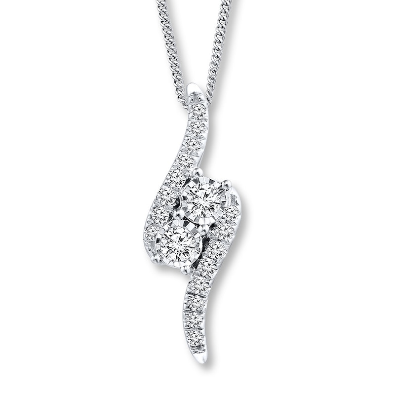 Previously Owned Ever Us Diamond Necklace 1/4 ct tw 14K White Gold