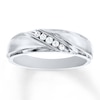 Thumbnail Image 0 of Previously Owned Men's Diamond Band 1/8 ct tw Round-cut 10K White Gold