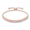 Previously Owned Diamond Bolo Bracelet 1/2 ct tw Round-cut 10K Rose Gold 9.5"