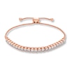 Thumbnail Image 1 of Previously Owned Diamond Bolo Bracelet 1/2 ct tw Round-cut 10K Rose Gold 9.5&quot;