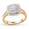 Thumbnail Image 0 of Previously Owned Diamond Engagement Ring 3/4 ct tw Princess & Round-cut 14K Two-Tone Gold