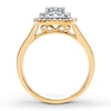 Thumbnail Image 1 of Previously Owned Diamond Engagement Ring 3/4 ct tw Princess & Round-cut 14K Two-Tone Gold