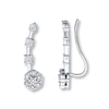 Thumbnail Image 1 of Previously Owned Earring Climbers 1/20 ct tw Diamonds Sterling Silver