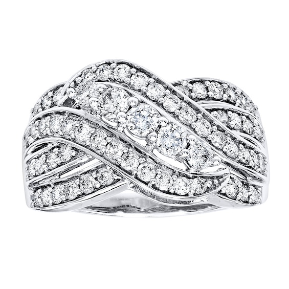 Previously Owned Diamond Ring 1 ct tw Round 10K White Gold