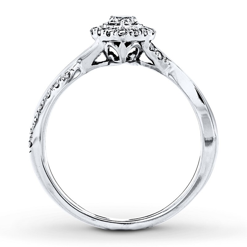 Main Image 2 of Previously Owned Diamond Ring 3/8 ct tw Round-cut 14K White Gold