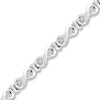 Previously Owned Diamond Infinity Bracelet 1/8 ct tw Round-cut Sterling Silver 7.5"