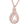 Thumbnail Image 0 of Previously Owned Diamond Necklace 1/5 ct tw 10K Rose Gold 19"